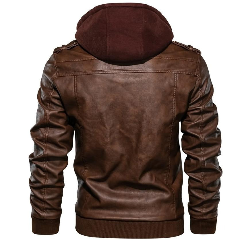 Men's Faux Leather Biker Jacket – Dane
