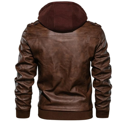 Men's Faux Leather Biker Jacket – Dane