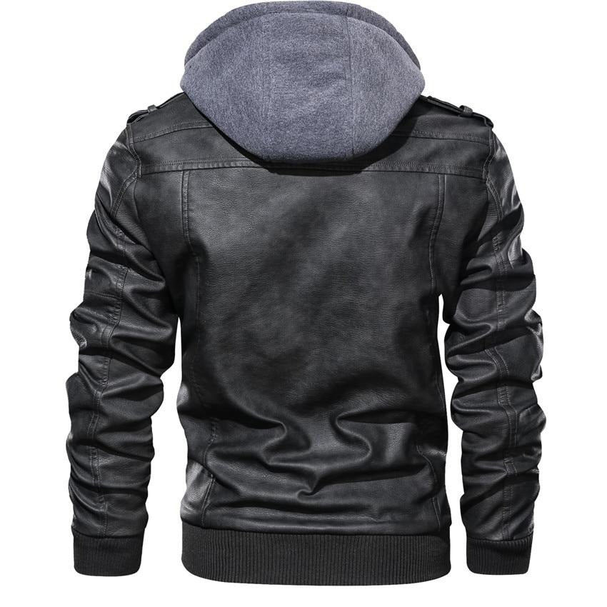 Men's Faux Leather Biker Jacket – Dane