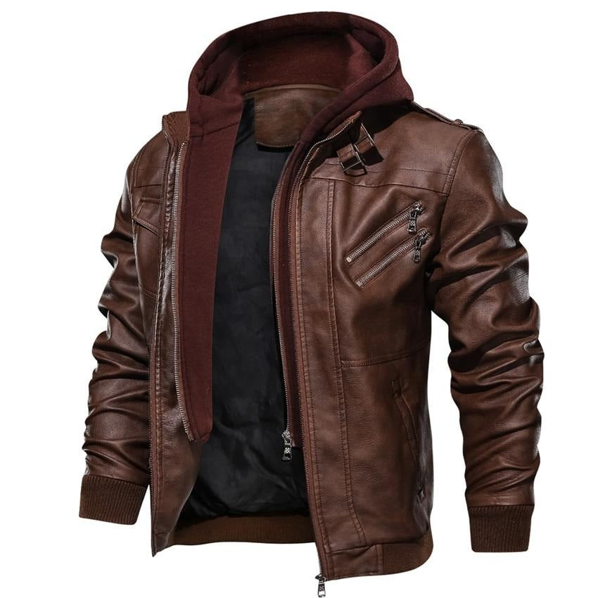 Men's Faux Leather Biker Jacket – Dane