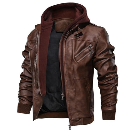Men's Faux Leather Biker Jacket – Dane