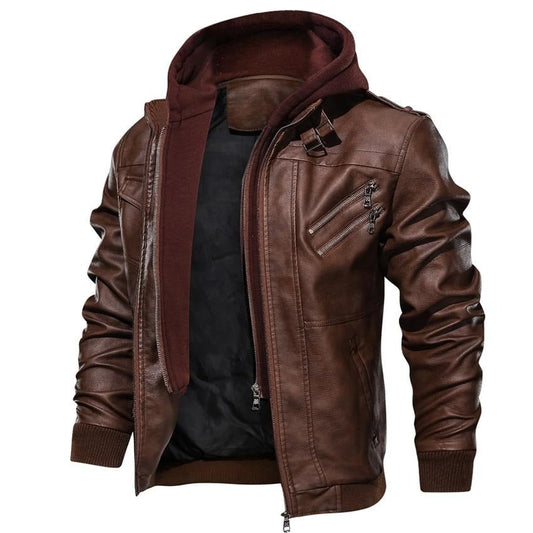 Men's Faux Leather Biker Jacket – Dane