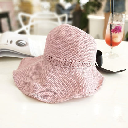 Trendy summer straw sun hat with ponytail opening - SonnenSchwung