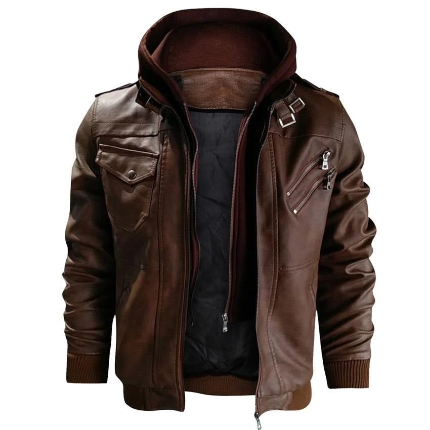 Men's Faux Leather Biker Jacket – Dane