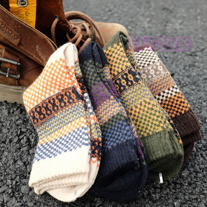 4-piece set of vintage autumn socks – Northern Lights