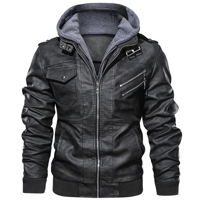 Men's Faux Leather Biker Jacket – Dane