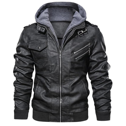 Men's Faux Leather Biker Jacket – Dane