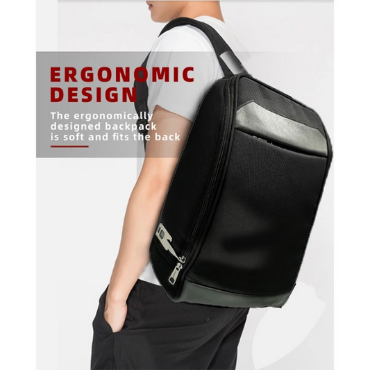Business travel backpack with smart fingerprint lock – anti-theft USB charging design