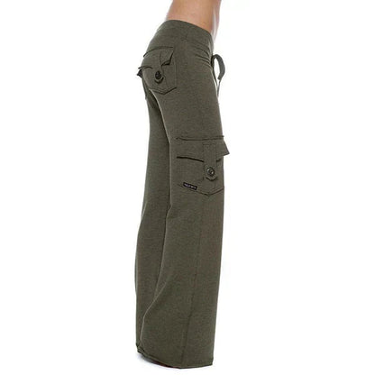 Ladies Bootcut Cargo Pants with Pockets – Isabella