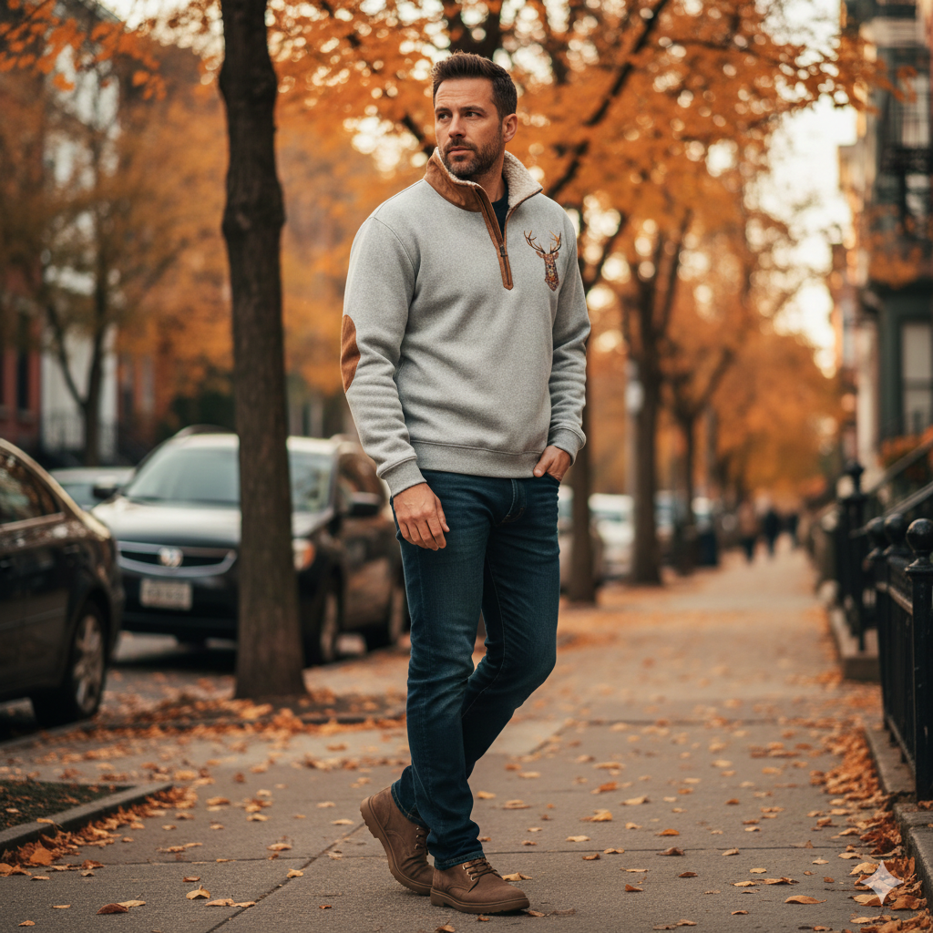 Halbzip Pullover Mit Kragen - Arvid