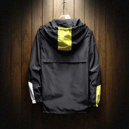 Half-Zip Hooded Windbreaker Jacket - Clarence