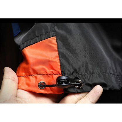 Half-Zip Hooded Windbreaker Jacket - Clarence