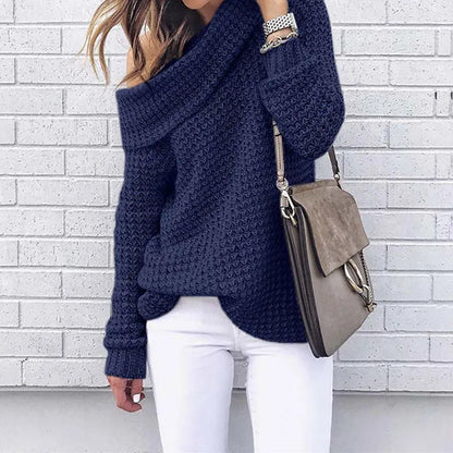 Ladies Off-Shoulder Knitted Sweater – Selina