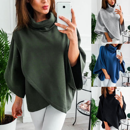 Asymmetrical women's turtleneck sweater – Autumn Magic Mara