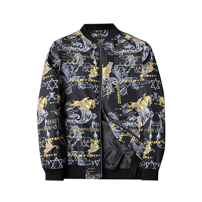 Abstract Printed Men's Bomber Jacket - Enzo