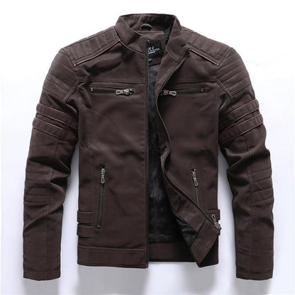 Men's biker jacket with stand-up collar – Rafael autumn edition