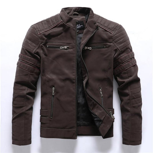 Men's biker jacket with stand-up collar – Rafael autumn edition
