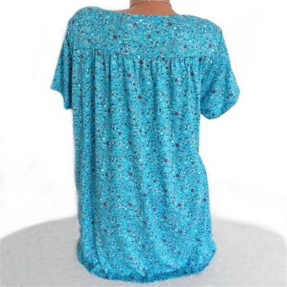 Ladies Boho Summer Blouse with Floral Print - Celeste