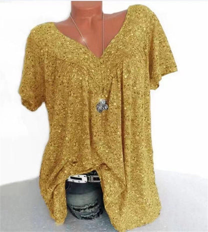 Ladies Boho Summer Blouse with Floral Print - Celeste