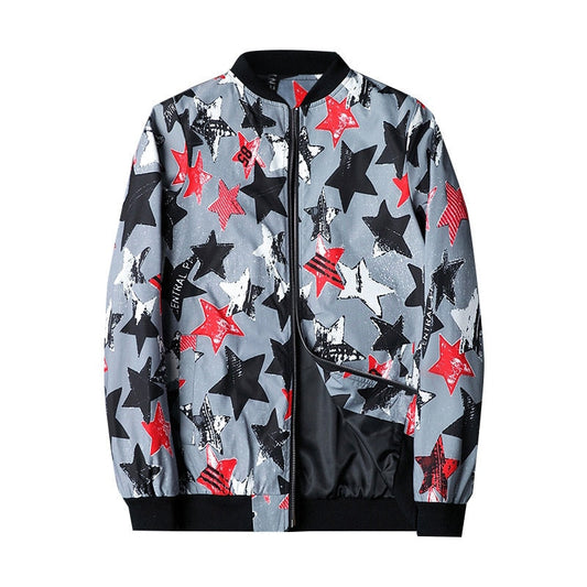 Abstract Printed Men's Bomber Jacket - Enzo
