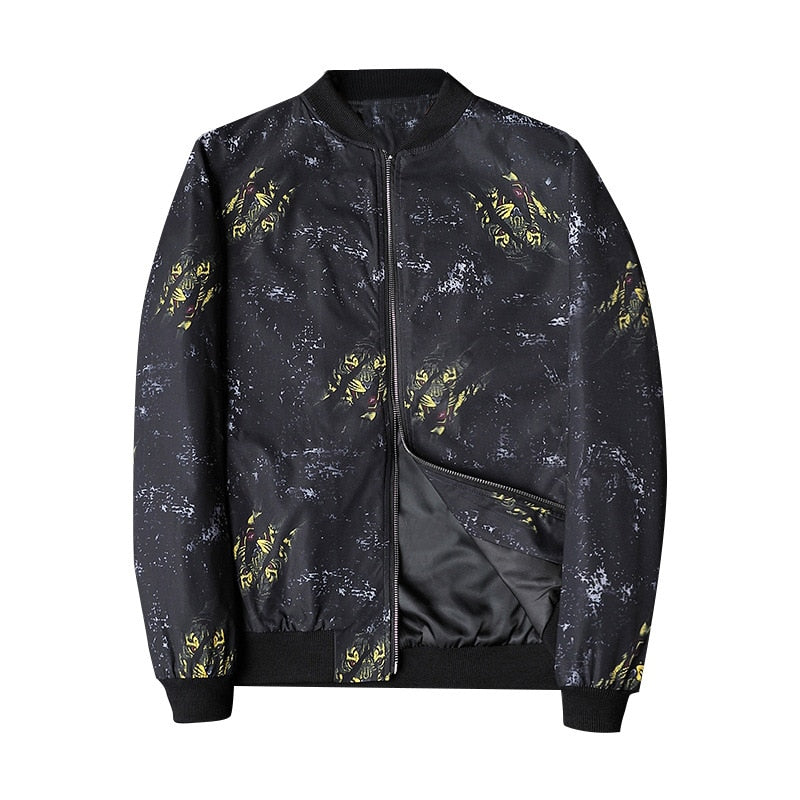 Abstract Printed Men's Bomber Jacket - Enzo