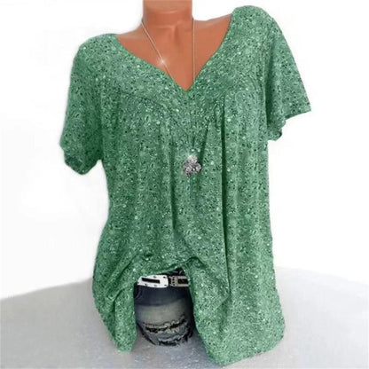 Ladies Boho Summer Blouse with Floral Print - Celeste