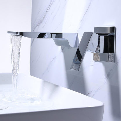 Sensor Wall Tap with Waterfall Outlet – Fluxis