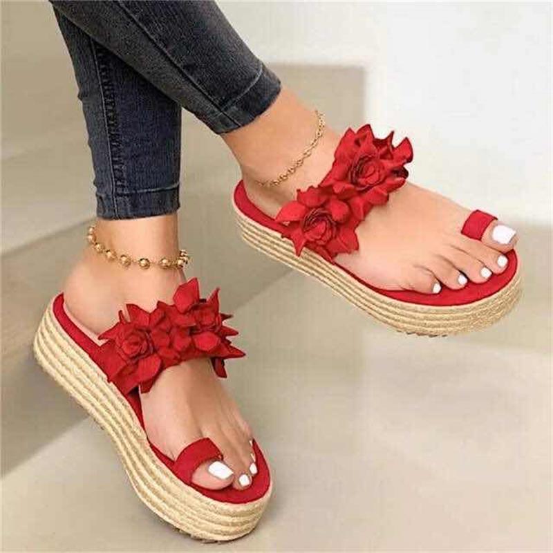 Comfortable women's orthopedic summer shoes with floral pattern – Linora