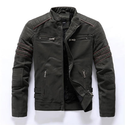 Men's biker jacket with stand-up collar – Rafael autumn edition