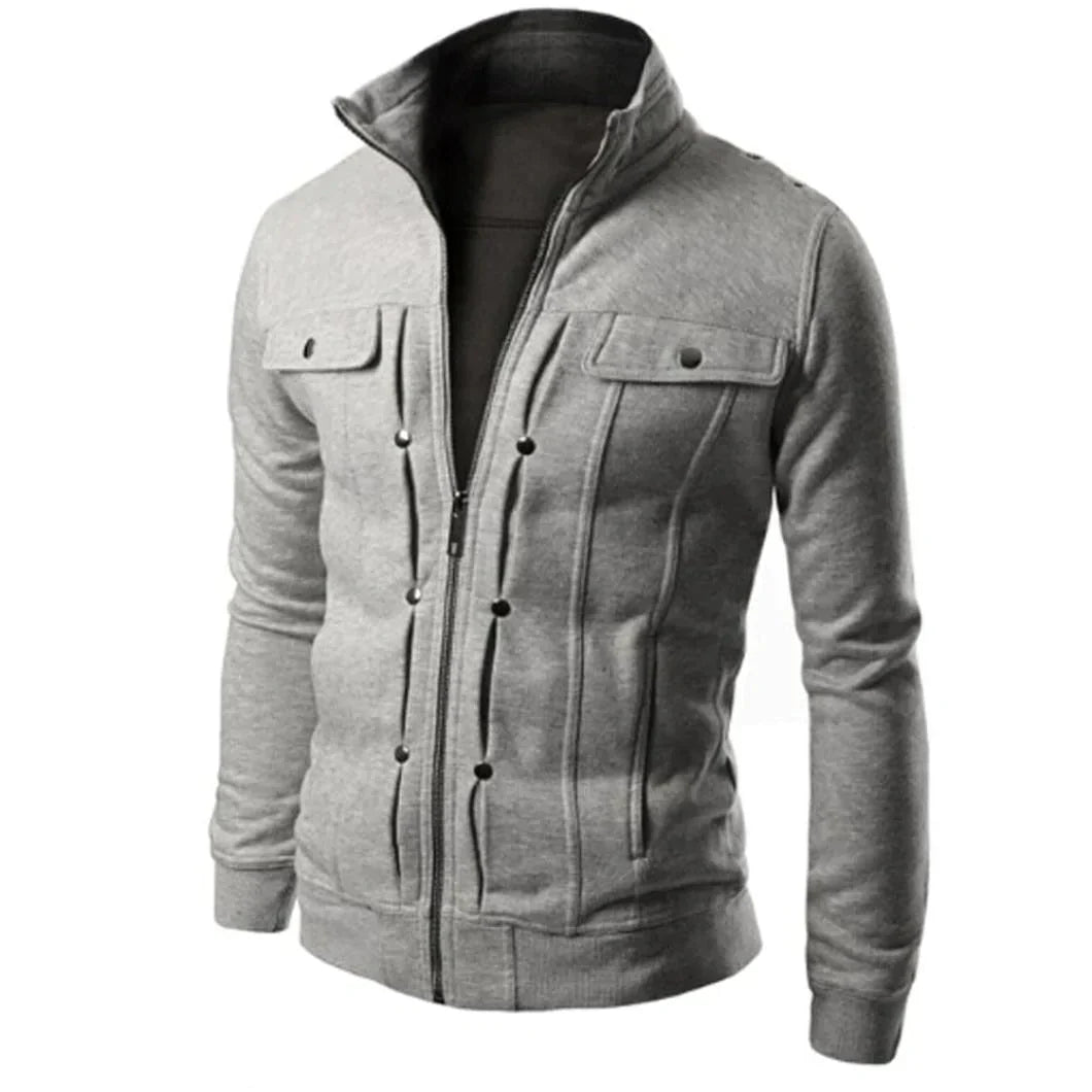 Men's Zip-Up Stand Collar Jacket – Carlo