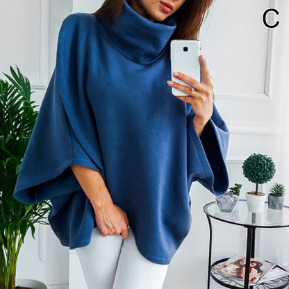 Asymmetrical women's turtleneck sweater – Autumn Magic Mara