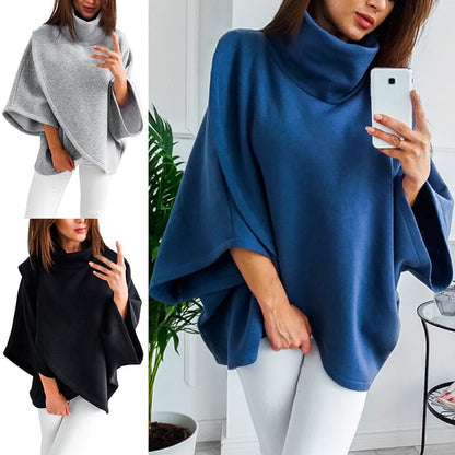 Asymmetrical women's turtleneck sweater – Autumn Magic Mara