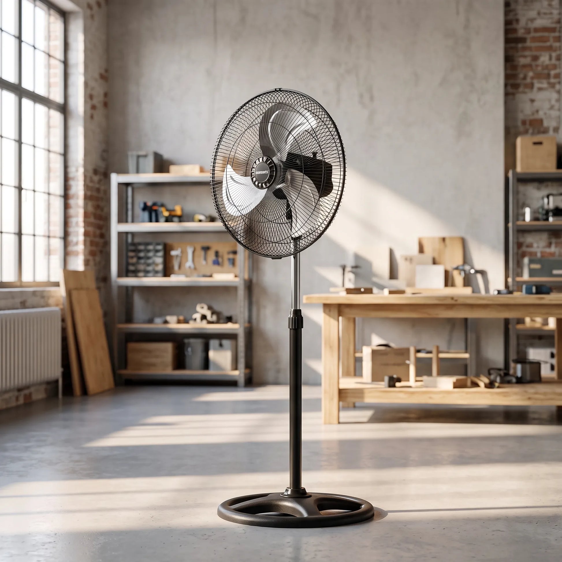Height-Adjustable Three-Speed Pedestal Fan Set - Breesia