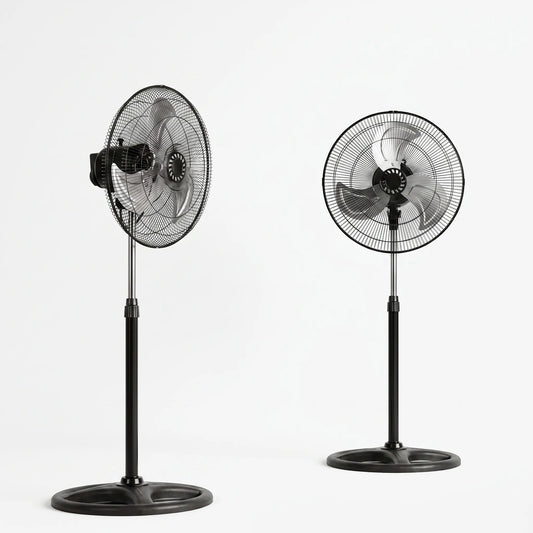 Height-Adjustable Three-Speed Pedestal Fan Set - Breesia