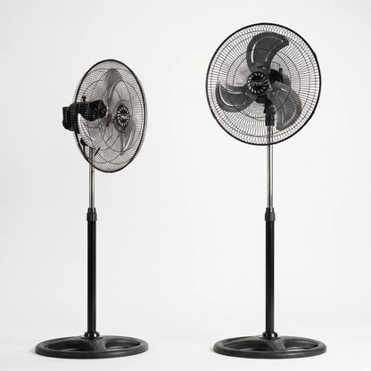 Height-Adjustable Three-Speed Pedestal Fan Set - Breesia