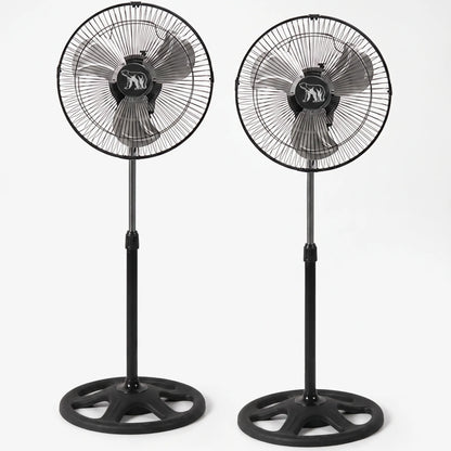 Height-Adjustable Three-Speed Pedestal Fan Set - Breesia