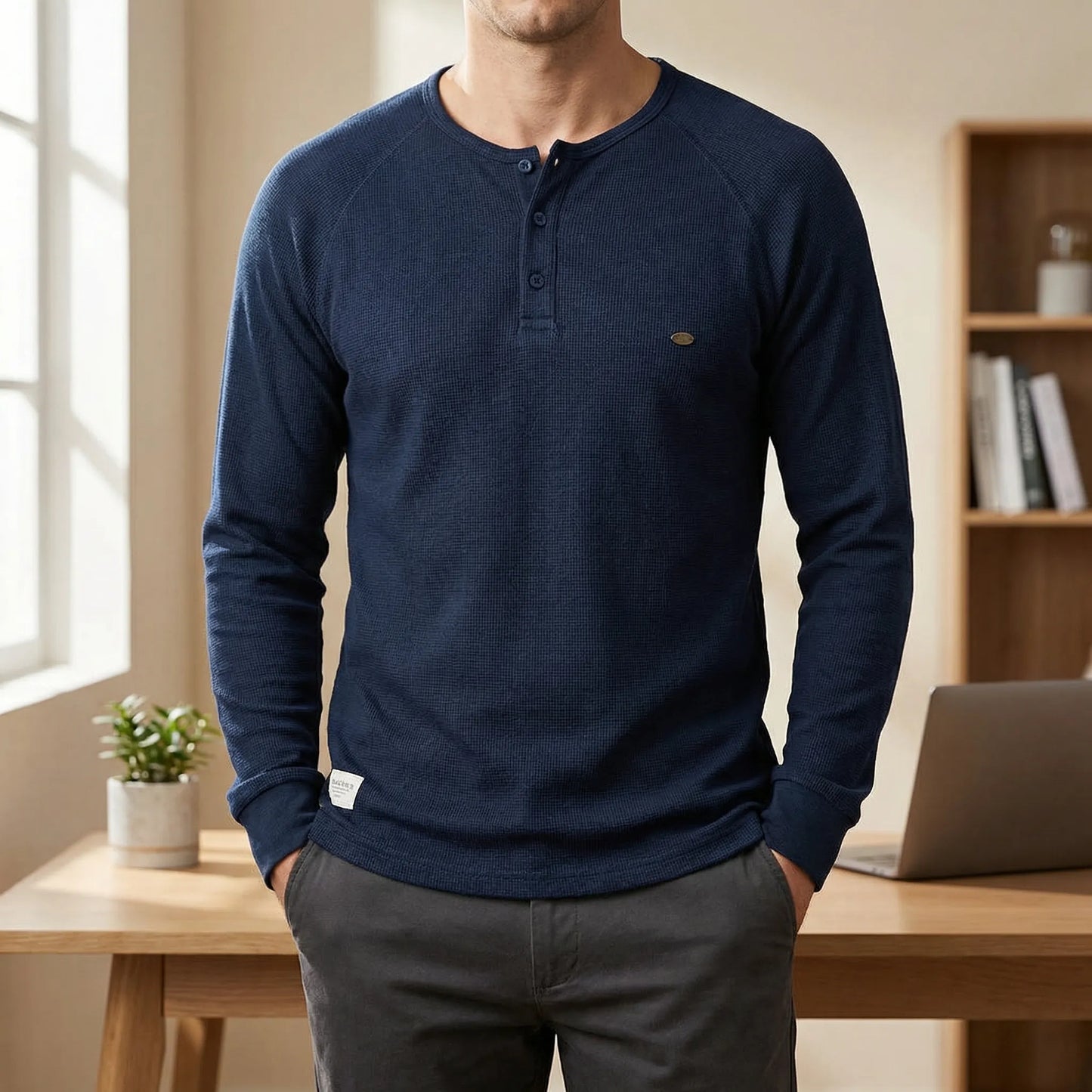 Henley Shirt Long Sleeve - Giuseppe