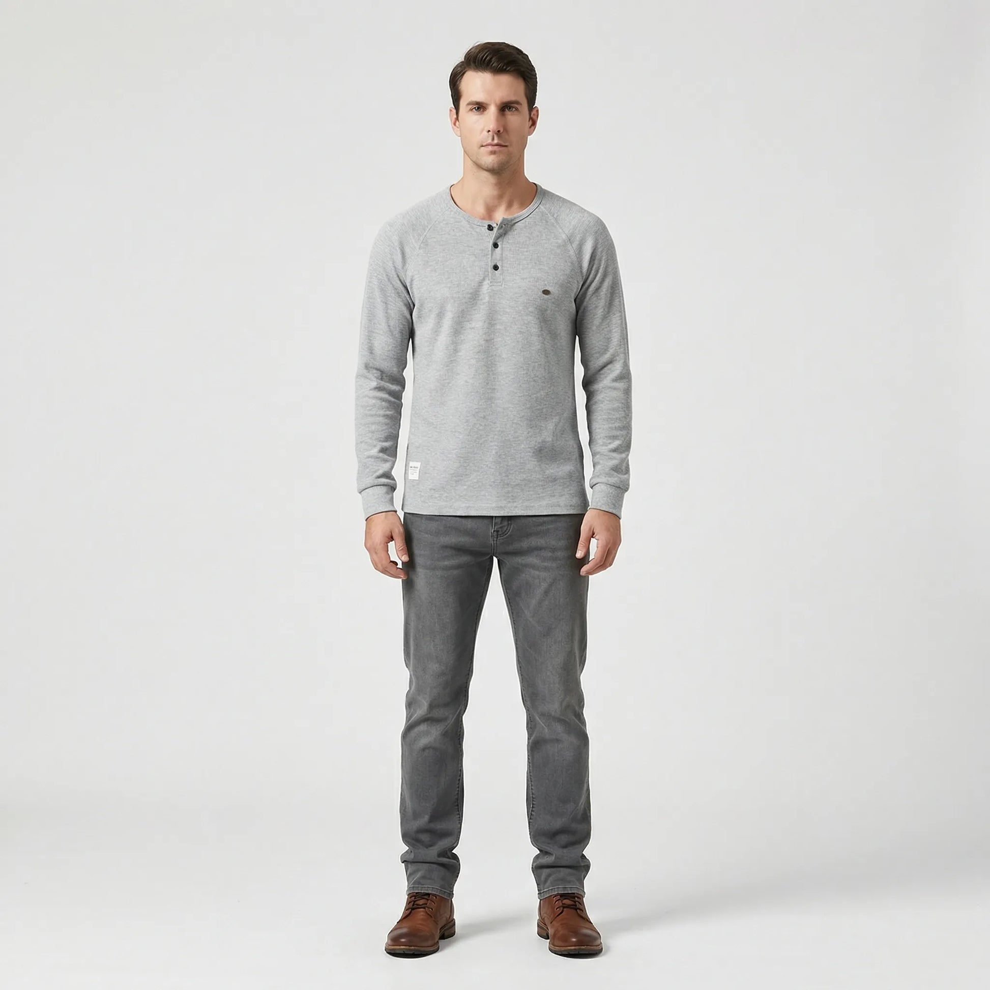 Henley Shirt Long Sleeve - Giuseppe