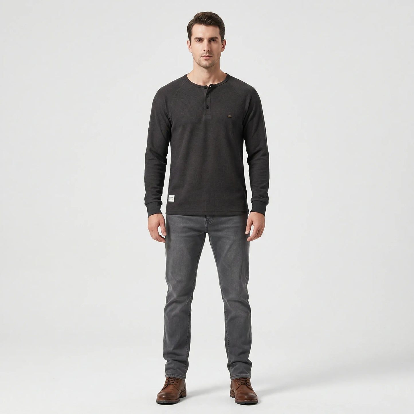 Henley Shirt Long Sleeve - Giuseppe