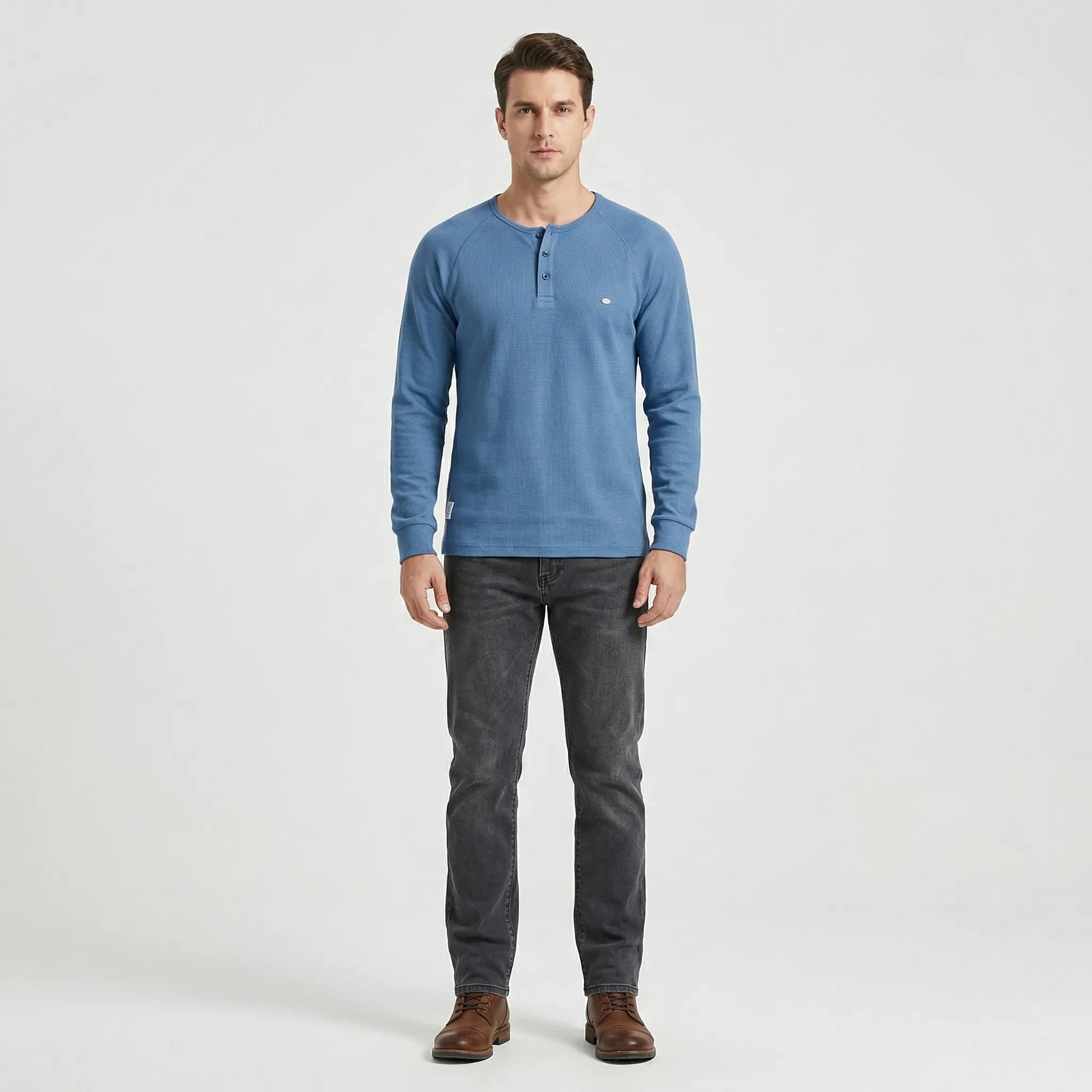 Henley Shirt Long Sleeve - Giuseppe