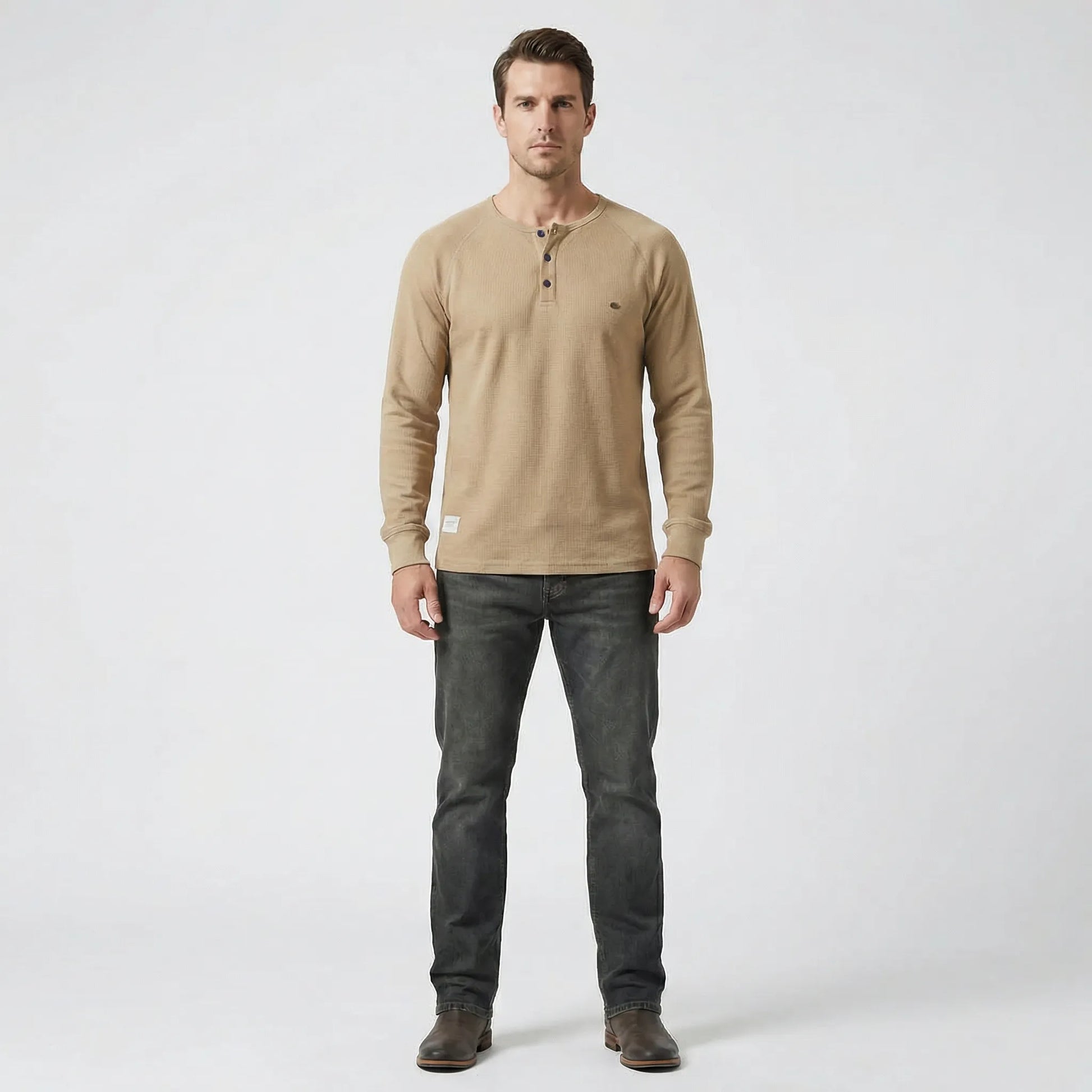 Henley Shirt Long Sleeve - Giuseppe