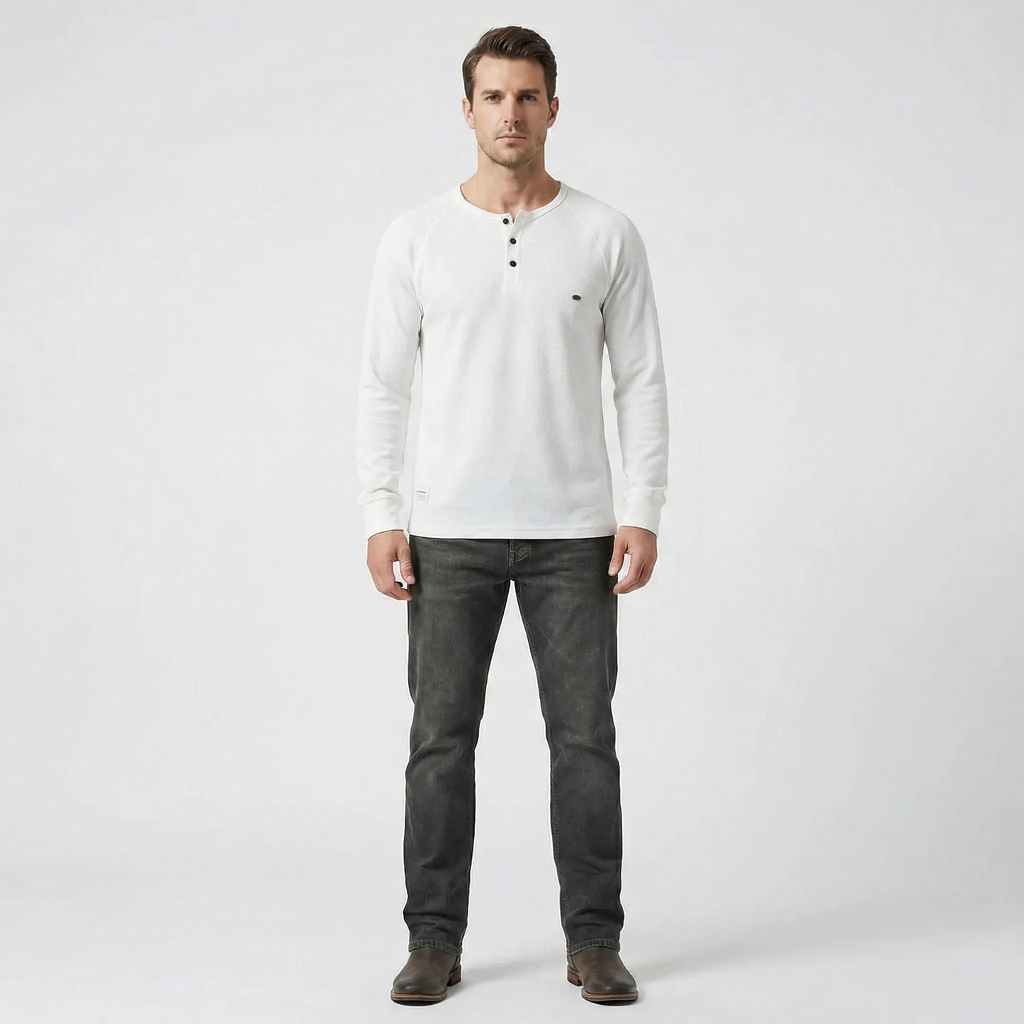 Henley Shirt Long Sleeve - Giuseppe