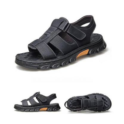 Orthopaedic men's leather sandals – Thijs