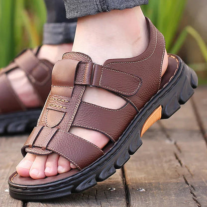 Orthopaedic men's leather sandals – Thijs