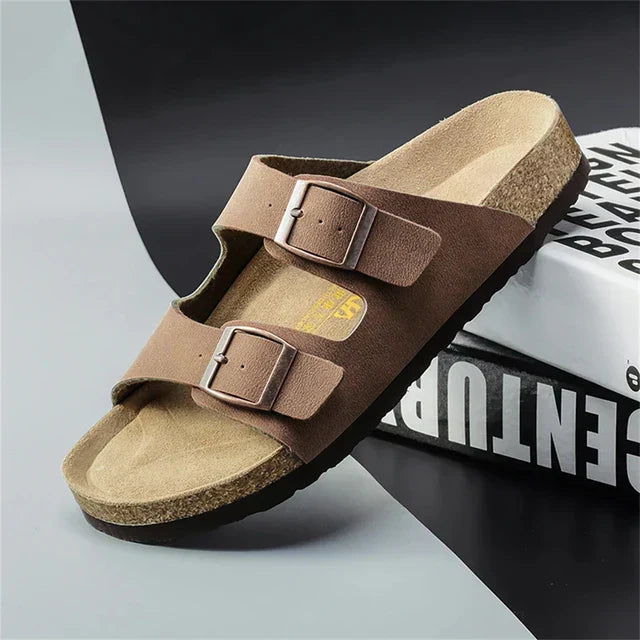 Airy & Comfortable Men's Leather Sandals with Adjustable Straps – Matteo