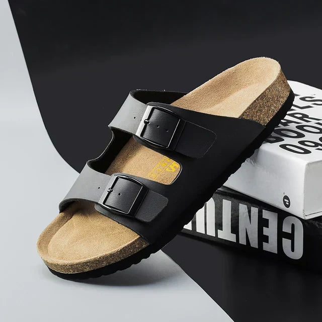 Airy & Comfortable Men's Leather Sandals with Adjustable Straps – Matteo