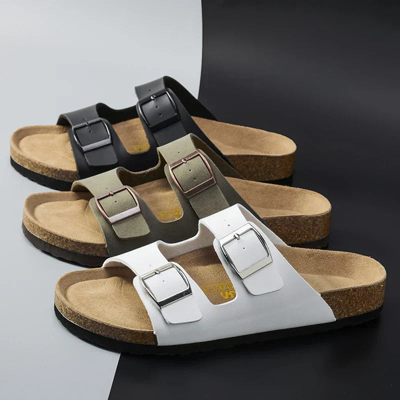 Airy & Comfortable Men's Leather Sandals with Adjustable Straps – Matteo