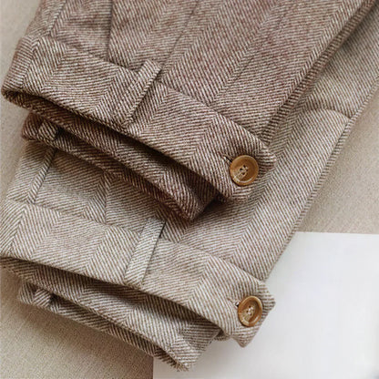 Herringbone Pencil Cut Trousers - Antonia