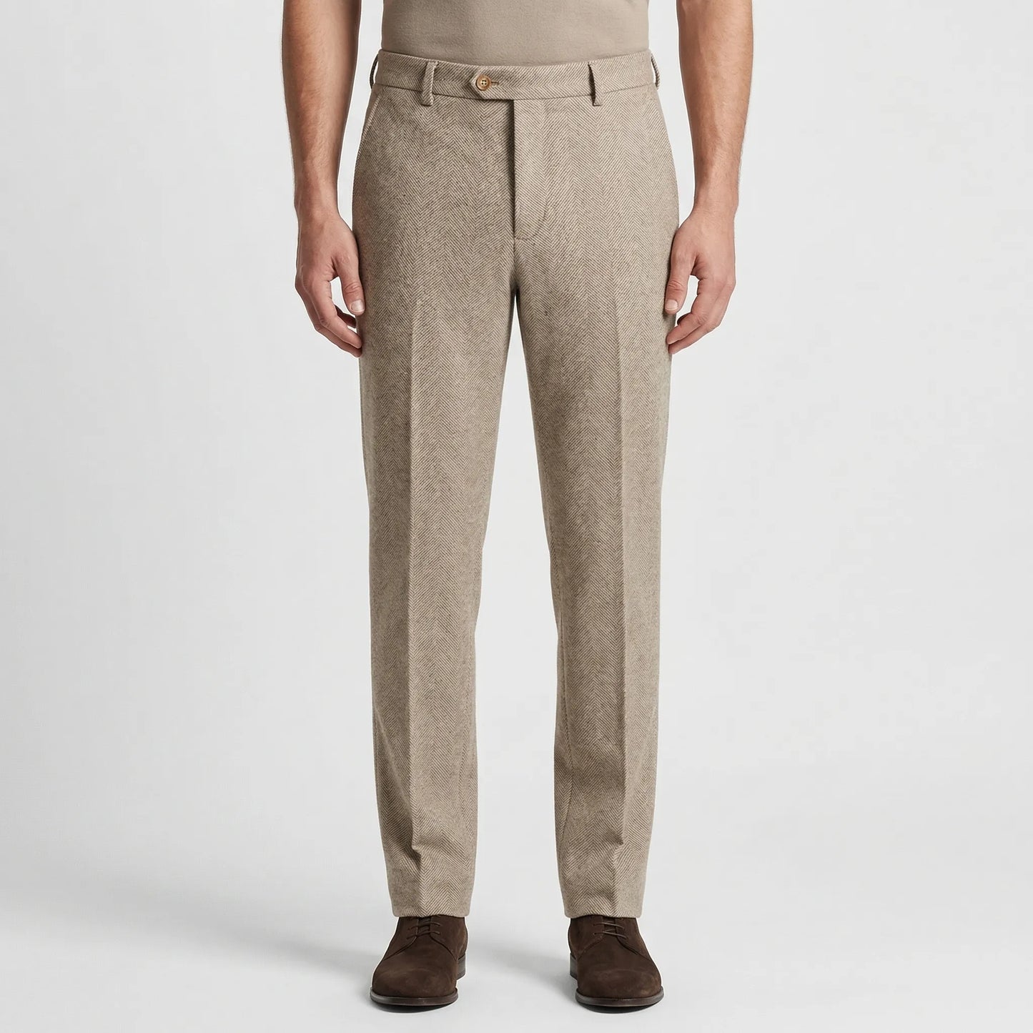 Herringbone Pencil Cut Trousers - Martin