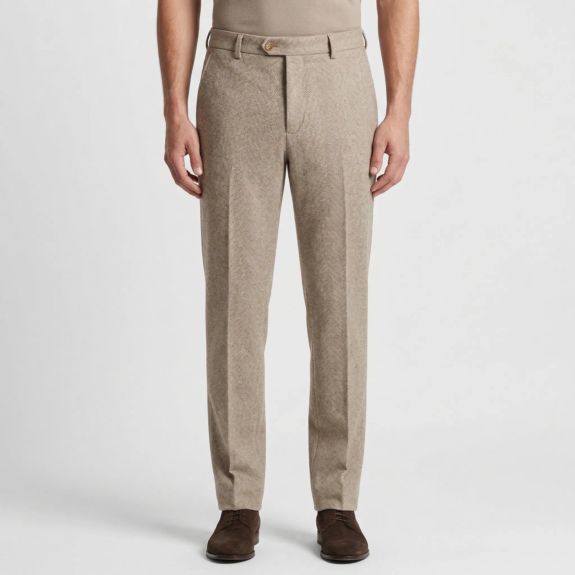 Herringbone Pencil Cut Trousers - Martin